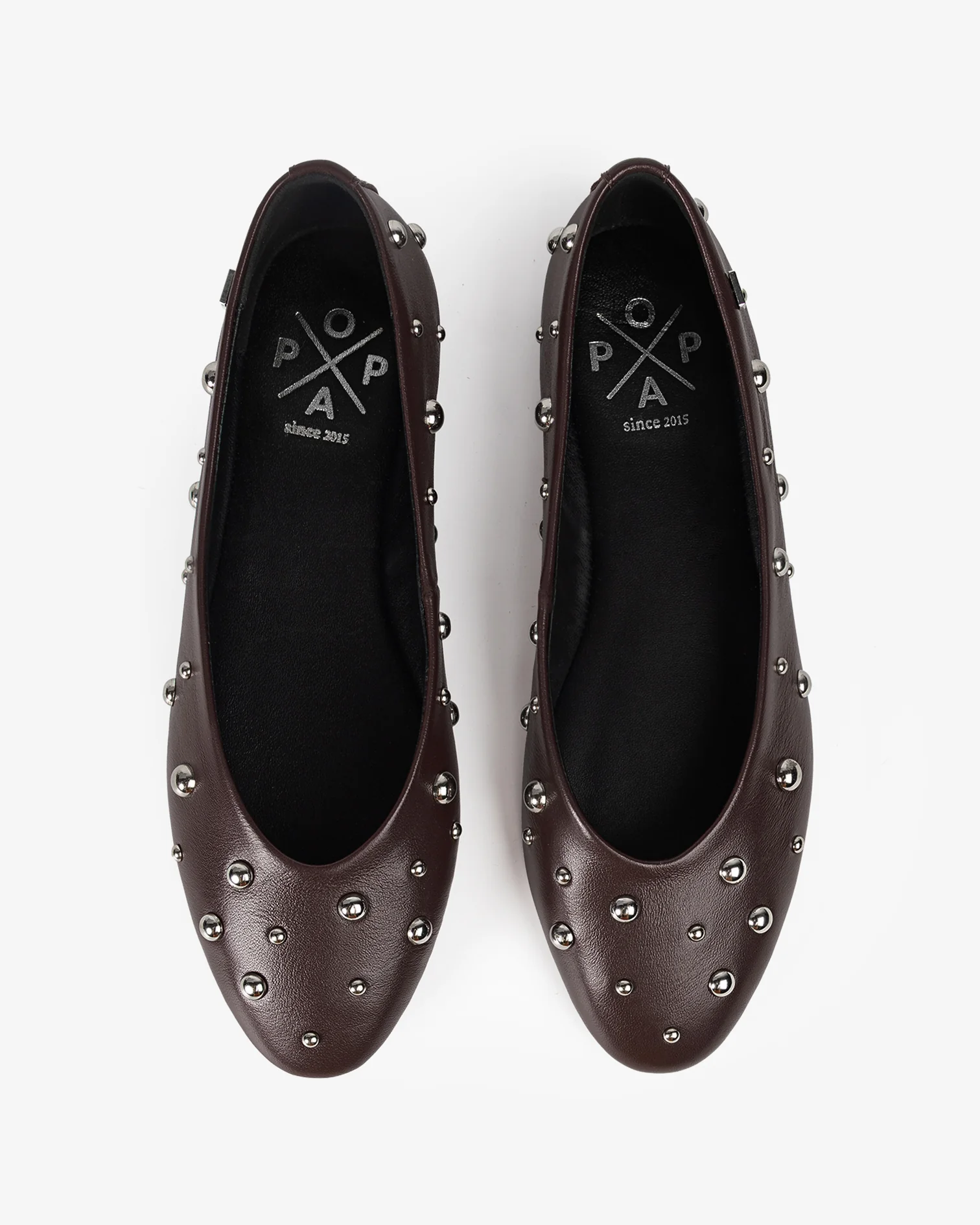 Bailarina de Piel Burdeos con Tachuelas Etoile - Image 3